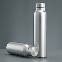 Stainless Steel Water Bottle 1000ml Single-layer Large Capacity Outdoor Portable Camping Sports Kettle Water Cup Water Bottle