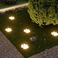 Solar Garden Lights Paw Print Solar Lights Solar Dog Paw Print Lawn Light Waterproof Led Garden Stake Light Wireless Outdoor
