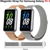 Magnetic Strap For Samsung Galaxy Fit 3 Milanese Loop Stainless Steel Bracelet Correa For Samsung Galaxy Fit 3 Band Accessories