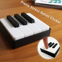 3D Printed PLA Piano Clicker Fidget Toy Press Type Relax For Office Desk Party Games Musical Key Presser Stress Relief Top Gift