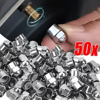Round Head Universal Tire Valve Caps Chrome Plating Material Plastic Dust Proof Covers for Cars Motorcycles Bike Valve Cap