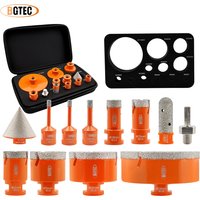 BGTEC Diamond Core Drill Bits Set M14 Thread 6-110mm 12pcs DrillingTile Marble Granite Ceramic Porcelain Quartz Hole Saw Set