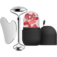 Ice Face Roller Stainless Steel Face Roller Gua Sha Tool,Facial Ice Roller Mold for Face Eye Skincare Tools Lifting Contouring