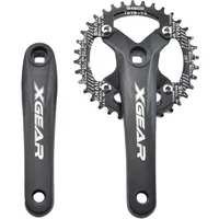 AliExpress NONE GOLDIX Bicycle Crankset 104BCD Mountain Bike Square Hole Crank Aluminum Alloy Crank 170mm Black 32T 34T 36T 38T 40T 42T