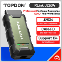 TOPDON RLink J2534 Pass-Thru Programmiergerät OEM-Diagnosetool unterstützt D-PDU CAN-FD DoIP ECU-Programmierung für BMW, Benz, VW, Ford, GM und mehrere Marken.