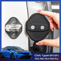 2/4Pcs Silicone Car Door Lock Cover Protective Decoration Case For Honda Civic TypeR EK9 EP3 FD2 FN2 FK2 FK8 FL5