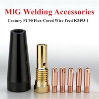 7PCS/Set, Flux Core Kit K3493-1 Gasless Nozzle Contact Tip for Century FC90/80GL Forney Titanium MB14AK MIG Welding Accessories