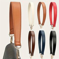 1PCS 38CM PU Leather Bag Strap Handbags Handles For Handbag Short Bag Strap Purse Strap Golden Buckle Replacement Bag Belt Band