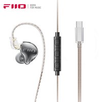 FiiO JD10 Earphones In-ear 10mm Dynamic Wired Headphones DSP HiFi High Quality Earbuds IEM Hi-Res Certification Headset Gamer