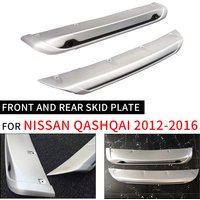 For Nissan Qashqai Dualis J11 2012-2016 ABS Accessories Front and Rear Bumper Skid Protector Guard Plate 2PCS High Quality