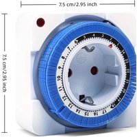 AliExpress NONE German-style standard mechanical timer socket, 24-hour cycle, electrical socket timer, plug-in timer