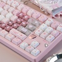 Cartoon Anime My Melody Theme Keycaps Set for MX Gamer Mechanical Keyboard Personalized Keycaps Cherry Profile Customized Gifts
