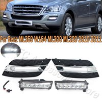 Przedni zderzak samochodowy LED DRL Światło do jazdy dziennej Światło przeciwmgielne dla Benz ML350 W164 ML300 ML320 2010 2011 A 1649060151 1648802024