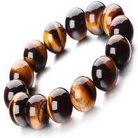 Fashion Tiger Eye Bracelet For Man Women Natural Stone Elastic Bracelet Female Male Glass Beaded Bracelet Heal Jewelry