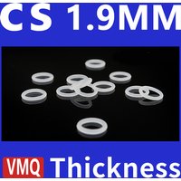 Thickness CS1.9mm White VMQ silicon Rubber O-rings Seals Gasket Washer temperature resistant Waterproof soft silicone ring