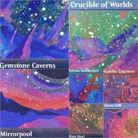 GalaxyFoil Mirrorpool/Gemstone Caverns/Crucible of Worlds Magical Proxy cards Black Proxy Playing Board Game Deck Trading Cards