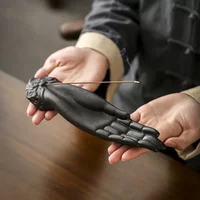 Ceramics Buddha Hand Shape Incense Burner Buddhist Aromatherapy Incense Censer Holder Office Teahouse Home Decoration