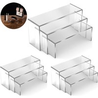3/6/9Pcs Acrylic Display Stand Blind Box Storage Shelf U Shape Lightweight Cupcake Holder Dessert Display Jewelry Display Riser