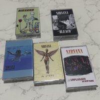 Nirvana Complete Album Collection Cassette Tape Grunge Alternative Rock Vintage Analog Audio Collectible for Fans Home Art Decor