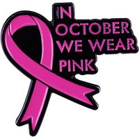 Breast Cancer Awareness Brooch Pink Ribbon Enamel Pin In October We Wear Pink Backpacks Hats Jeans Decorative