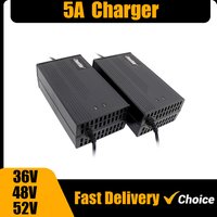 Electric Bike 5A Li-ion Battery Pack Charger DC XLR Lithium Battery Charger for 36V 42V 48V 54.6V 52V 58.8V