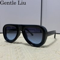 Oval Frame Punk Sunglasses Men 2026 Luxury Brand Designer Vintage Steampunk Sun Glasses For Male Shield Goggle Eyewear UV400