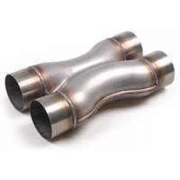 2.5'' 3'' In&Out Exhaust System Car X-PIPE Universal Muffler Tip Four Way Exhust Pipe