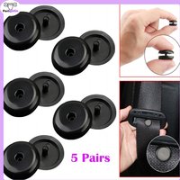 5 Pairs Car Seat Belt Stopper Spacing Limit Buckle Clip Stop Button Retainer Auto Parts