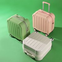 18 Inch Carry-On Luggage, Lightweight Trolley Suitcase with Combination Lock & Silent Spinner Wheels