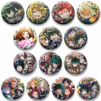 New Design Cute My Hero Academia Anime Badge Cartoon Role Playing Button Pins Manga Lover Collection Brooch Bag Decor Jewelry