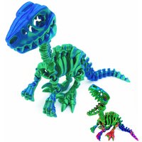 3D printed skeleton dinosaur toy model, surprising animal fidgets toys dinosaur toy, a toy suitable as a Christmas gifti