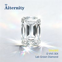 0.3-5.5ct Real Diamond Emerald cut Lab Grown Diamond HPHT CVD VVS1 Without Certificate for Rings Necklace Diamonds Lab Diamonds