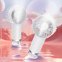 Portable handheld atomizing fan with 3-speed wind power selection to atomize and moisturize the skin, enjoying coolness