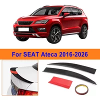 For SEAT Ateca 2016-2026 3-Section ABS Rear Trunk Spoiler 115-125cm Adjustable Sports Decor Top Wing Car Exterior Parts