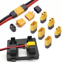 XT60H Connector (XT60 Upgrade) with Welding Fixtures, XT60 Male/Female Bullet Connector Plug for Lithium Battery RC Planes Car