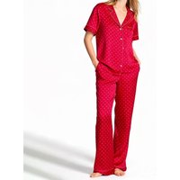HEZIOWYUN Women Pajamas Set 2 Pieces Loungewear Suits Dot Print Short Sleeve Tops and Long Pants 2 Piece Loungewear Outfits