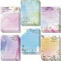 6 Books/Sets Daily Weekly Monthly Planner Shopping List Portable Floral Memo Pad To-Do List Sticky Notes Stationery: Office Supp