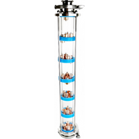 5/6/7-layer 3" FlangeOD91mm Distillation Lens Column With 5/6/7pcs Copper Bubble Plate Sets For Homebrew,Distillation Column