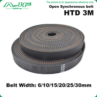 HTD 3M Open Belt Rubber with Fiberglass 3M Timing Belt Width 6-30mm For Engraving CNC Pulley Belt HTD 3M Open Synchronous Belt