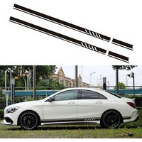 Car Stickers W204 W205 Racing Stripes Door Side Skirts Vinyl Decals for Mercedes Benz A B C Class C43 C63 AMG Accessories