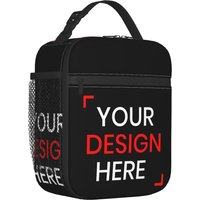 Custom Photo Logo Insulated Lunch Bag for Women Leakproof Customized Your Design Here Thermal Cooler Lunch Tote Kids School
