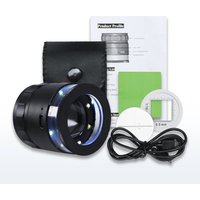 New 10x Rechargeable Scale Loupe Magnifier K9 Optical Glass 4 LEDs and 4 UV LEDs Light Durable and Lightweight Jeweler Tool