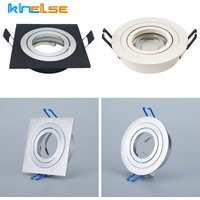 5 stücke Einbau Einstellbare Scheinwerfer Montage Rahmen GU10 MR16 Sockel Aluminium Decke Downlight Halter Basis Montage Loch Größe 80mm
