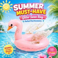 1PC Pool Floats Swan Baby Pool Float, Inflatable Swim Ring Floaties for Pool, Beach and Summer Water Fun