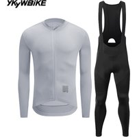AliExpress YKYWBIKE Men's Cycling Clothing Spring Summer Road Bike Set Long Sleeve Jersey Bib Tights Bicycles riding Jersey Suit