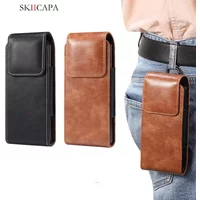 Leather Fanny Pack Mobile Holster Phone Pouch Case For Samsung Galaxy Z Fold 5 6 4 Belt Clip Vertical Waist Bag Protective Cover