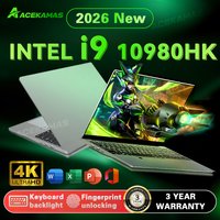 15.6" Ultra Thin Laptop Intel Core i9-10980HK Windows 11 Pro 16GB RAM 1TB 2TB SSD Fingerprint UnLock Portable Gaming PC Notebook