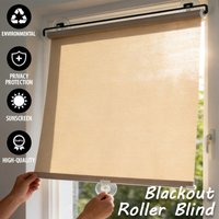 1PC Roller Blinds with Suction Cup Blackout Bathroom Curtain Blind Window Pleats Drill Rolls Terrace Decoration Drilling Bedroom