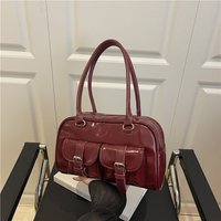 Women's Coffee Brown Multi-Pocket Handbag Shoulder Bag, Stylish Versatile Crossbody Purse for Travel Work Shopping Dates