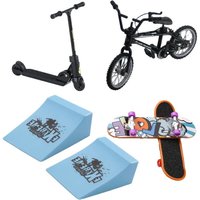 Scooter/Finger Skateboard/Casual Pants/Roller Skates/Bike For Tech Deck Ramp Venue Combination Set Children Indoor Home Toys Gif